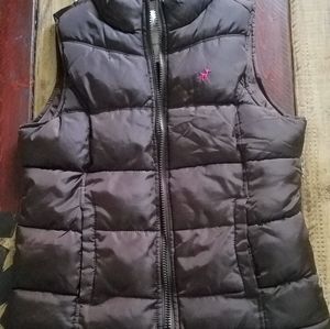Girls Old Navy Brown Puffer Vest - L